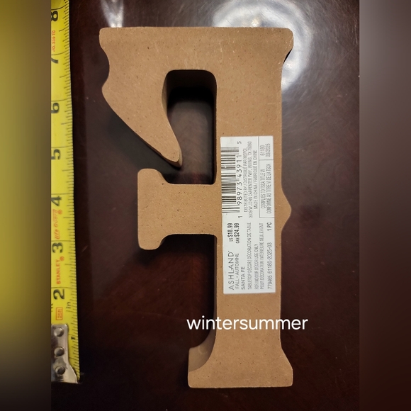 Santa Fe" Monogram Tabletop Décor letter "F" by Ashland New - Picture 2 of 2